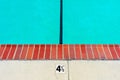 Swimming pool depth marker Royalty Free Stock Photo