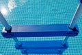 Swimming pool detail with ladder Royalty Free Stock Photo