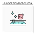 Swimming pool disinfection color icon
