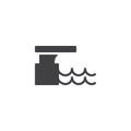 Swimming pool diving platform vector icon