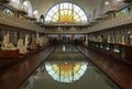 Swimming pool and exhibits at La Piscine Museum of Art and Industry, Roubaix France Royalty Free Stock Photo