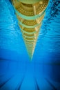 Swimming Pool Floating Wave-Breaking Lane Line Royalty Free Stock Photo