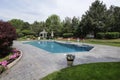 Swimming pool with gazebo Royalty Free Stock Photo