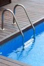 Swimming pool and handrail