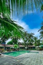 Swimming pool of a holiday camp campus for large host group