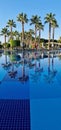 Swimming pool at hotel in Antalya, Turkey Royalty Free Stock Photo