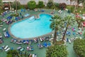 Swimming pool in a hotel in Los Cristianos city. Tenerife. Canary Islands, Spain.