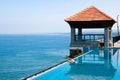 Swimming pool in a hotel resort india Royalty Free Stock Photo