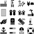 Swimming pool icons