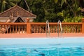 Swimming pool in indian holiday resort