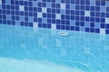Swimming pool instalation, water blue detail
