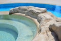 Swimming pool with jacuzzi at luxury hotel, Greece. Royalty Free Stock Photo