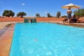 Swimming pool in the Kalahari desert