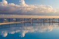 Swimming pool in Kato Stalos beach, Chania prefecture, Western Crete, Greece Royalty Free Stock Photo