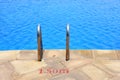 Swimming Pool Ladder Handrail Royalty Free Stock Photo