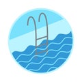 Swimming pool ladder icon