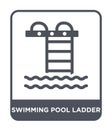 swimming pool ladder icon in trendy design style. swimming pool ladder icon isolated on white background. swimming pool ladder Royalty Free Stock Photo