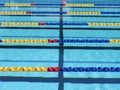 Swimming pool lane ropes Royalty Free Stock Photo