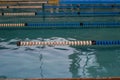 Swimming pool lanes with blue water Royalty Free Stock Photo