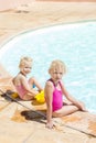 By swimming pool Royalty Free Stock Photo