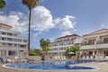 Swimming pool and lounge area at hotel Apartamentos Andorra, Las Americas, Tenerife, Canary Islands, Spain