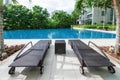 Swimming pool of luxurious condominium