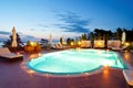 Swimming pool of luxury hotel Royalty Free Stock Photo