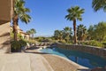 Swimming pool in luxury mansion Royalty Free Stock Photo