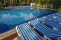 Swimming pool in luxury resort, Riviera Maya, Mexico Royalty Free Stock Photo