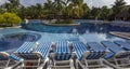 Swimming pool in luxury resort, Riviera Maya, Mexico Royalty Free Stock Photo