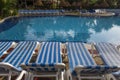 Swimming pool in luxury resort, Riviera Maya, Mexico Royalty Free Stock Photo
