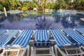Swimming pool in luxury resort, Riviera Maya, Mexico Royalty Free Stock Photo