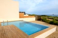 Swimming pool by luxury sea view villa