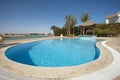 Swimming pool at at luxury tropical holiday villa resort Royalty Free Stock Photo