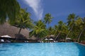 Swimming pool in Maledives Royalty Free Stock Photo