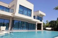 Swimming pool at the modern luxury resort villa, Belek, Turkey Royalty Free Stock Photo