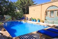 The swimming pool in Moroccan villa.
