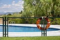 Swimming pool with mountain view. Royalty Free Stock Photo