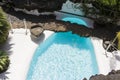 Swimming pool in natural volcanic rock area