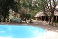 Swimming pool near restaurant in maun, botswana