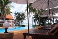 Swimming pool near the sea ,island Koh Samui ,Thailand. Royalty Free Stock Photo