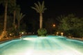 Swimming pool at night Royalty Free Stock Photo