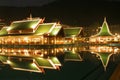 Swimming pool, night, hotel Royalty Free Stock Photo