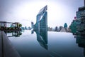 Pathum Wan,Bangkok,Thailand on March 16,2019:Beautiful landscape,showing swimming pool of The Okura Prestige Bangkok,CENTRAL EMBAS