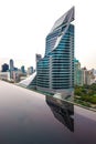 Pathum Wan,Bangkok,Thailand on March 16,2019:Beautiful landscape,showing swimming pool of The Okura Prestige Bangkok,CENTRAL EMBAS