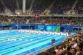 Swimming pool at Olympic Aquatics Stadium Royalty Free Stock Photo