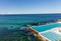 Swimming pool overlooking Bondi beach in Sydney, NSW, Australia