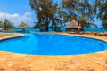 Swimming pool overlooking ocean Royalty Free Stock Photo