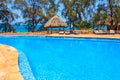 Swimming pool overlooking ocean Royalty Free Stock Photo