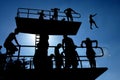 Swimming pool platform Royalty Free Stock Photo